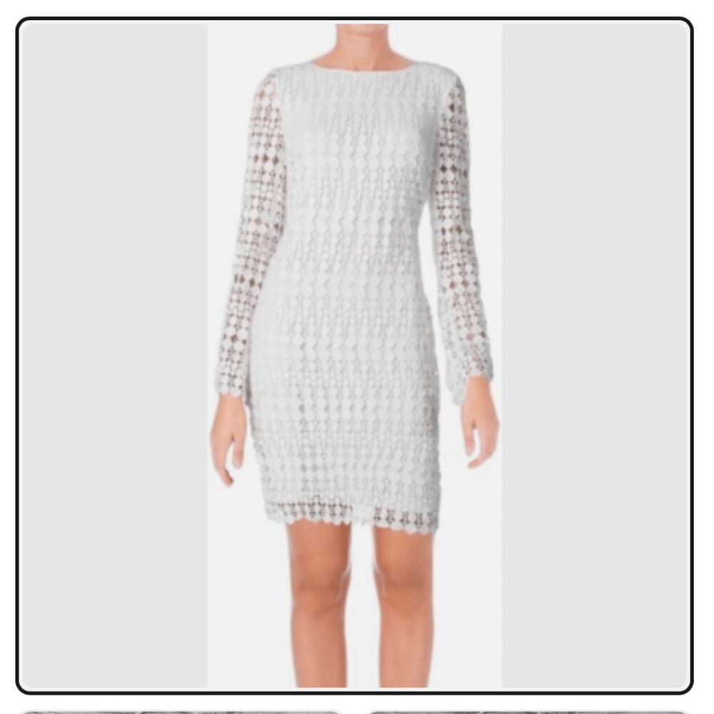 Ralph Lauren white knit bell sleeve dress